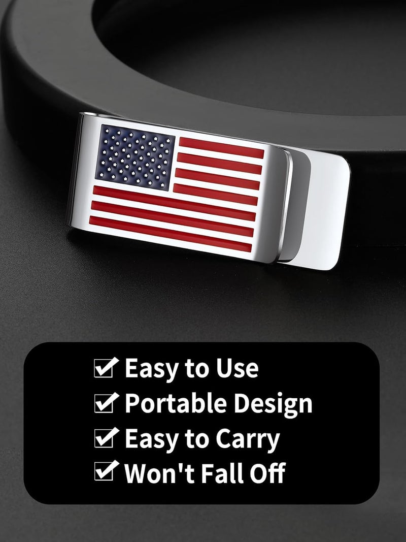 ChainsHouse Stainless Steel Money Clip Slim Wallet Credit Business Card Holder for Men, Wallet Charms Gift for Father Dad Husband - Image 5